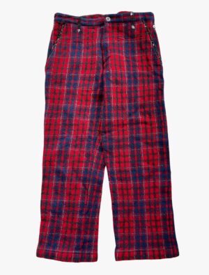 undercover aw2002 wool plaid pants with pvc details 2 scaled