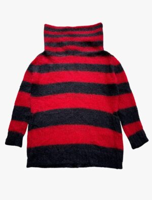 alexander mcqueen aw2009 cowl neck striped mohair sweater 1 scaled