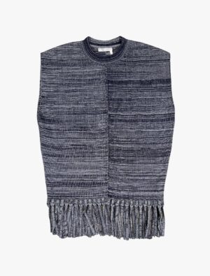 chloe asymmetric frayed sweater vest 1 scaled