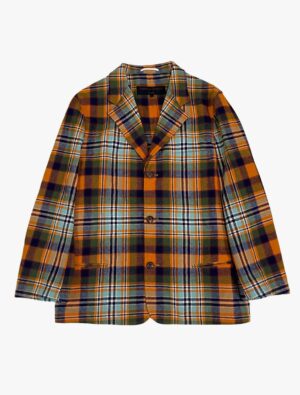 comme des garcons homme aw2001 panelled plaid jacket 1 scaled