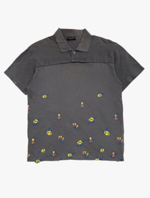 comme des garcons homme plus aw01 panel gray flower polo shirt 1 scaled