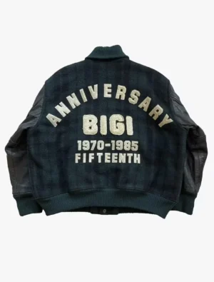 bigi takeo kikuchis bigi a w1985 annivesary plaid varsity jacket 1