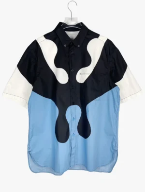 burberry burberry abstract cow print shirt 1