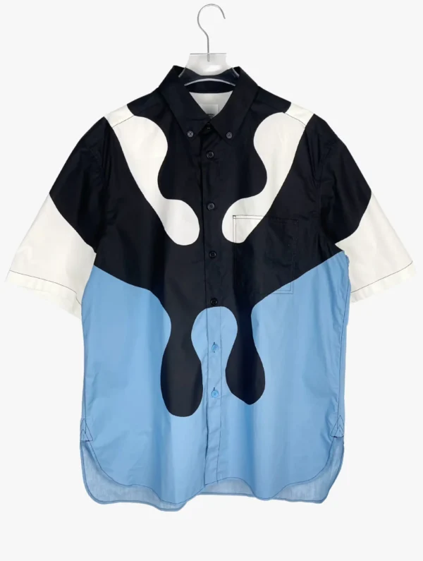 burberry burberry abstract cow print shirt 1