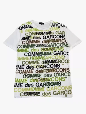 comme des garcons homme comme des garcons homme s s2012 all over text t shirt 1