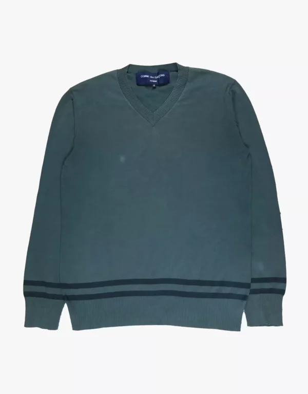 comme des garcons homme comme des garcons homme sage green sweater 1