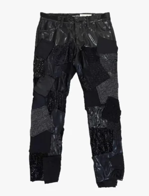 comme des garcons junya watanabe a w2014 multi patchwork skinny pants 1
