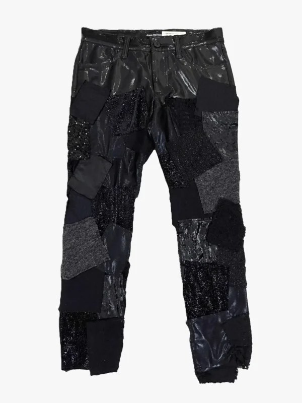 comme des garcons junya watanabe a w2014 multi patchwork skinny pants 1