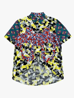ganryu s s2012 pattern clashing uneven shirt 1