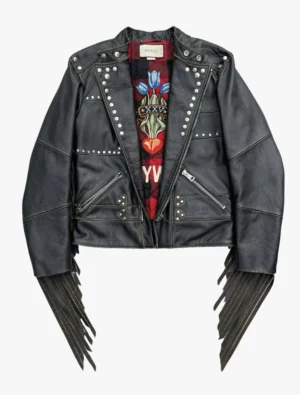 gucci rrp 18500 gucci a w2017 hollywood fringed leather jacket 1