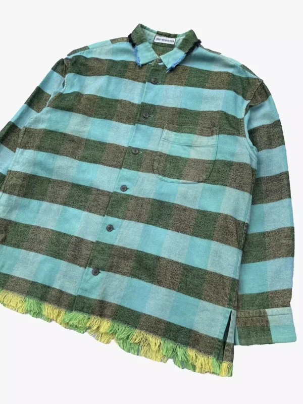 issey miyake issey miyake s s1995 frayed flannel shirt 4