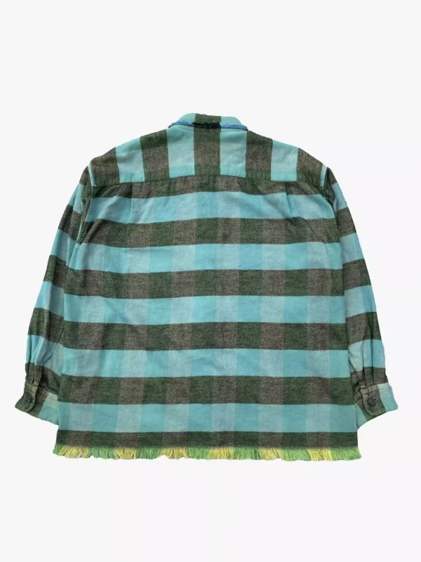issey miyake issey miyake s s1995 frayed flannel shirt 5