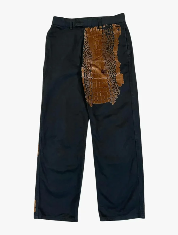 jean paul gaultier jean paul gaultier a w1999 snakeskin patched denim 1