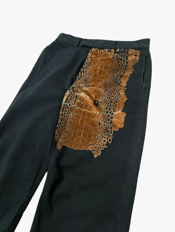 jean paul gaultier jean paul gaultier a w1999 snakeskin patched denim 5