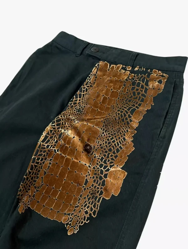 jean paul gaultier jean paul gaultier a w1999 snakeskin patched denim 6