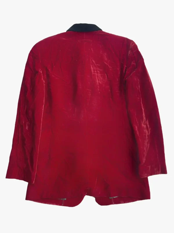 jean paul gaultier jean paul gaultier homme velour blazer in red 4