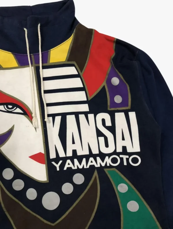 kansai yamamoto kansai yamamoto 1980s basara drawstring mockneck sweatshirt 2