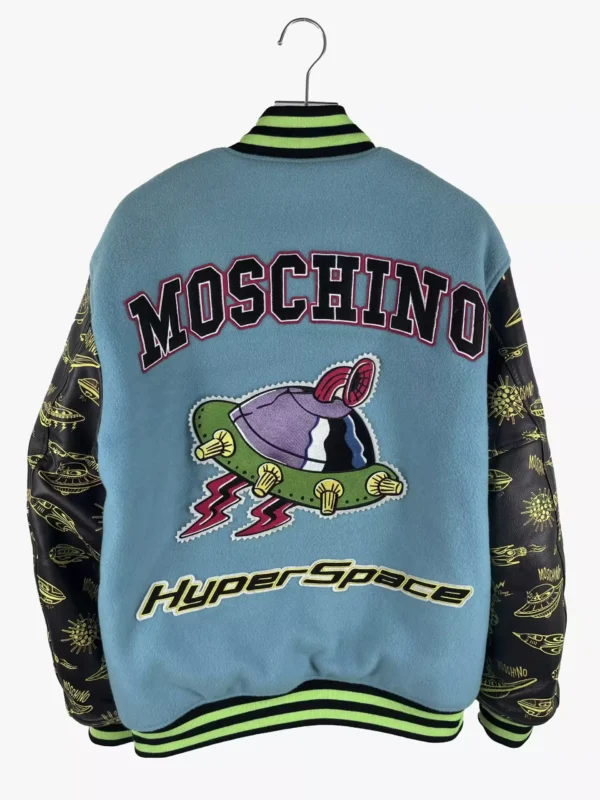 moschino moschino couture ufo varsity jacket 1