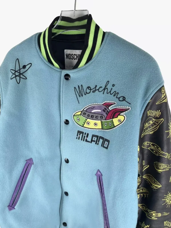 moschino moschino couture ufo varsity jacket 8