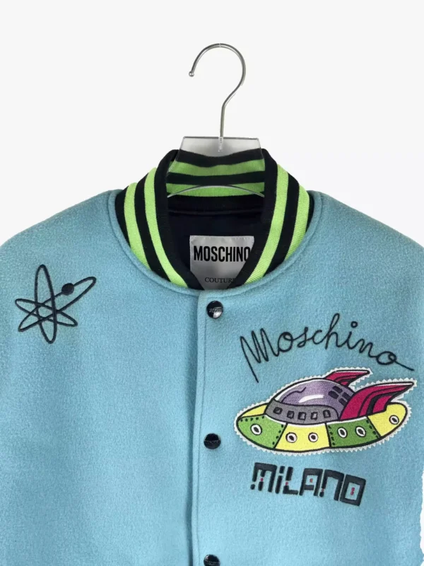 moschino moschino couture ufo varsity jacket 9