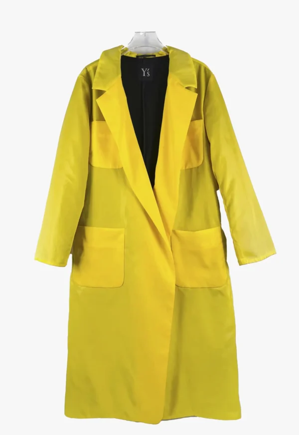 yohji yamamoto ys yellow puffer trench coat 1