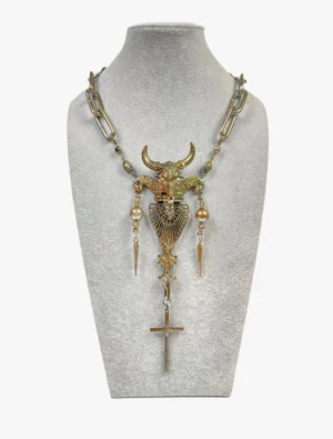 jean paul gaultier s staff sample bull rosario necklace ()