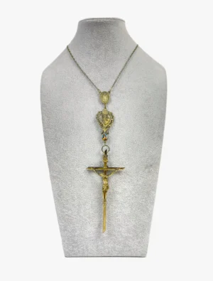jean paul gautlier staff sample s cruxified necklace ()