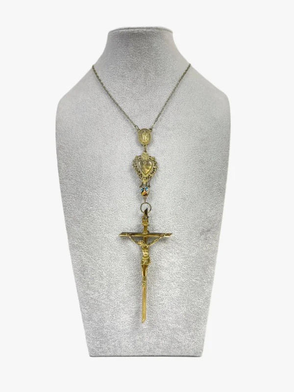 jean paul gautlier staff sample s cruxified necklace ()