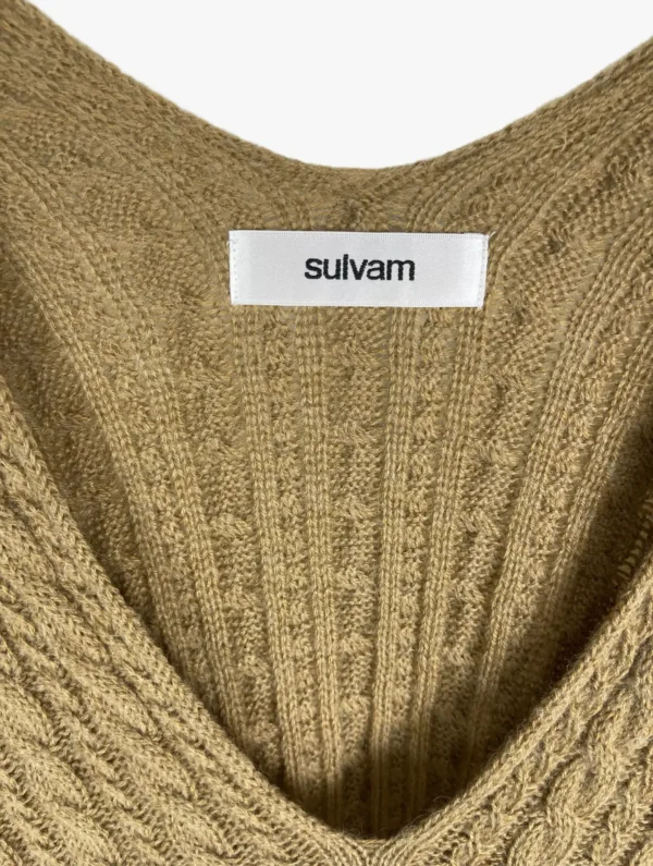 sulvam sulvam aw alpaca v neck sweater ()