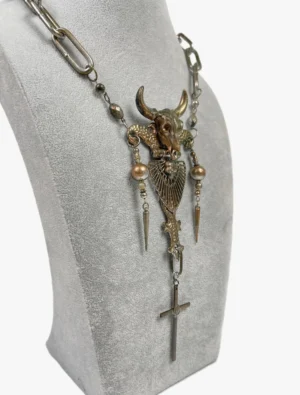 jean paul gaultier s staff sample bull rosario necklace ()