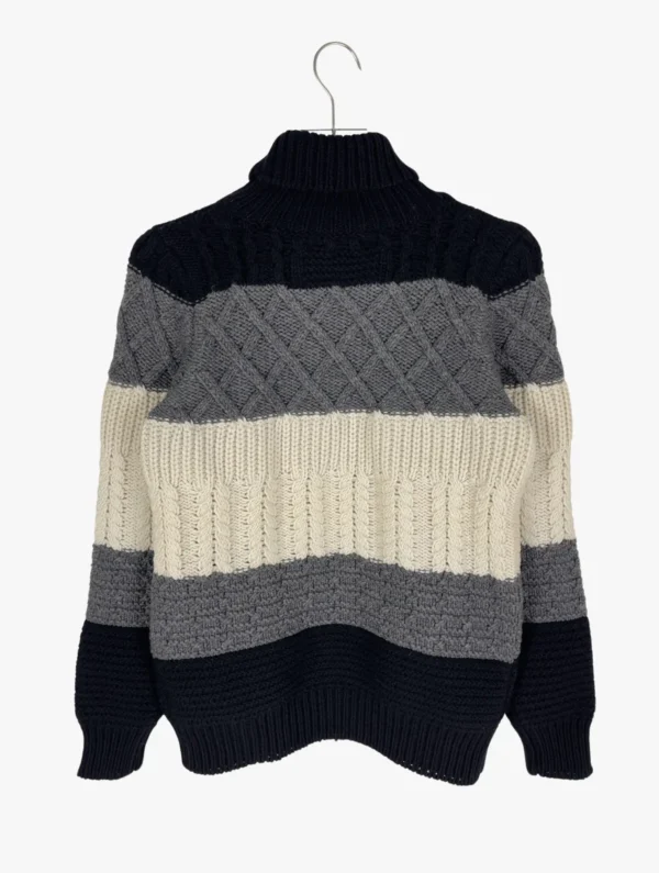 kris van assche kris van assche colorblock cable knit sweater ()