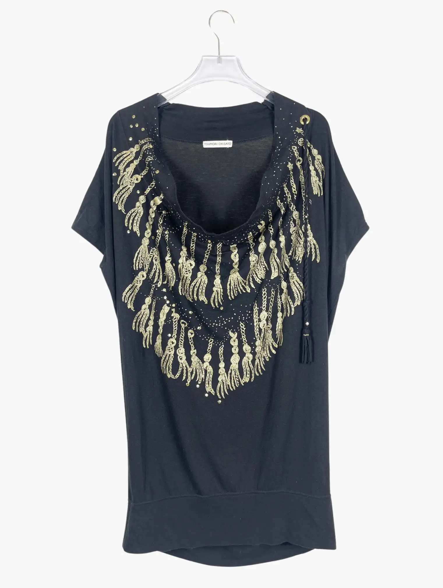 tsumori chisato gold embellishments loose neck top ()