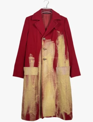 yohji yamamoto yohji yamamoto ys ss bleached red coat ()