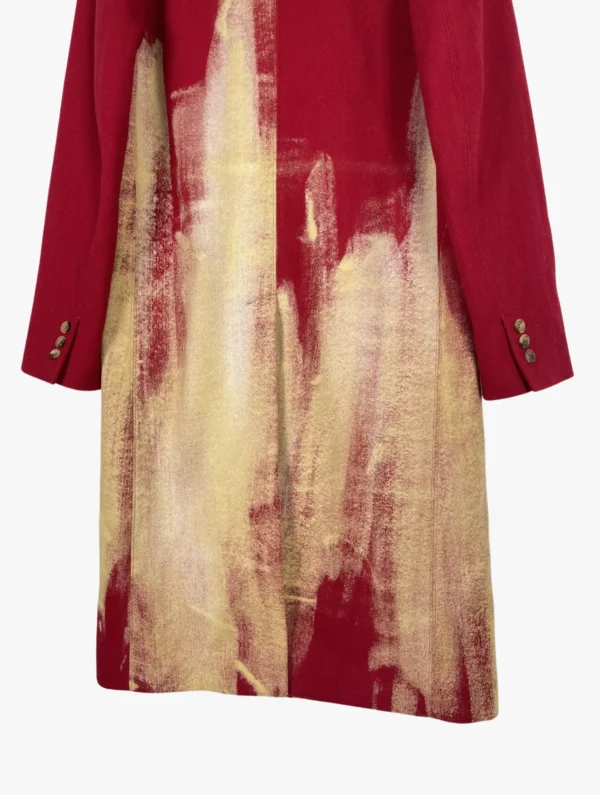 yohji yamamoto yohji yamamoto ys ss bleached red coat ()