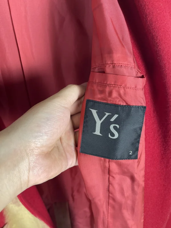 yohji yamamoto yohji yamamoto ys ss bleached red coat ()