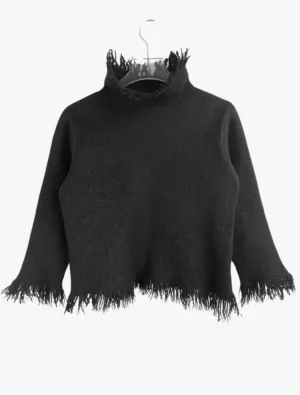 comme des garcons rare aw tricot fringe sweater ()